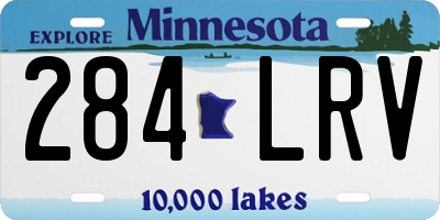 MN license plate 284LRV