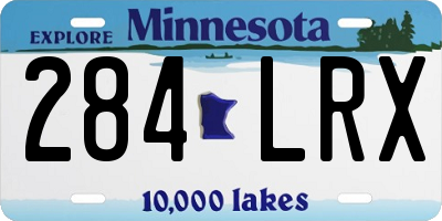 MN license plate 284LRX