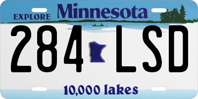 MN license plate 284LSD