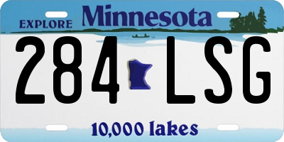 MN license plate 284LSG