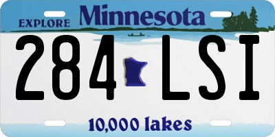 MN license plate 284LSI