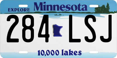 MN license plate 284LSJ