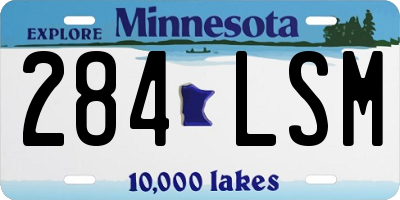 MN license plate 284LSM