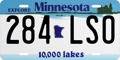 MN license plate 284LSO