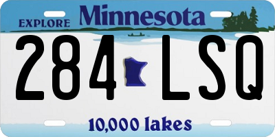 MN license plate 284LSQ