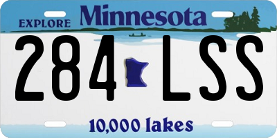 MN license plate 284LSS