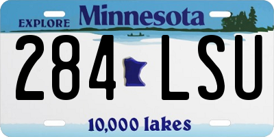 MN license plate 284LSU
