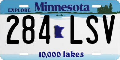MN license plate 284LSV