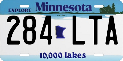 MN license plate 284LTA