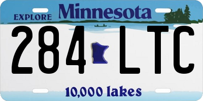 MN license plate 284LTC