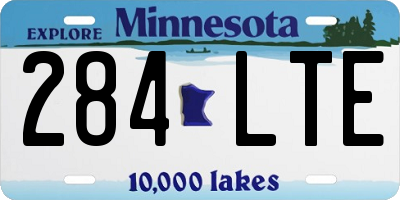 MN license plate 284LTE