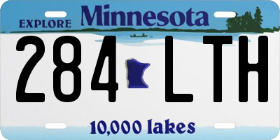 MN license plate 284LTH