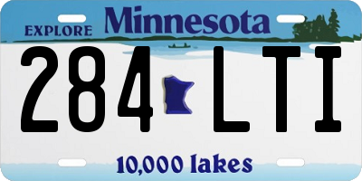 MN license plate 284LTI