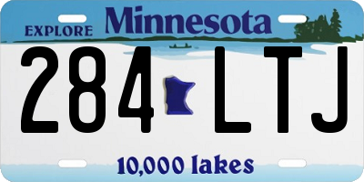 MN license plate 284LTJ