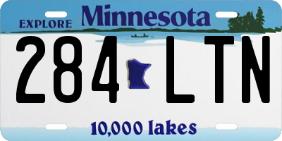 MN license plate 284LTN
