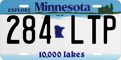 MN license plate 284LTP
