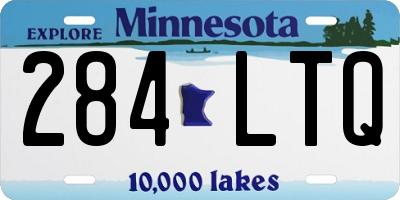 MN license plate 284LTQ