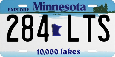 MN license plate 284LTS