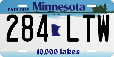 MN license plate 284LTW