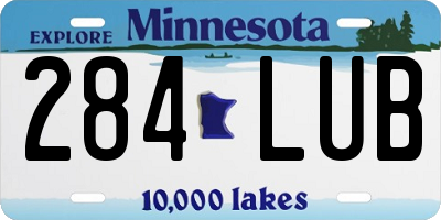 MN license plate 284LUB
