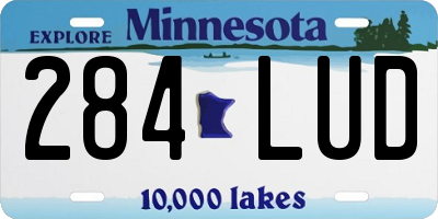 MN license plate 284LUD