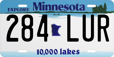 MN license plate 284LUR