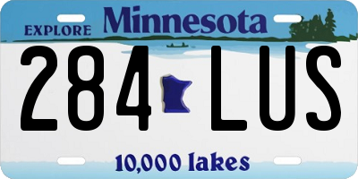 MN license plate 284LUS