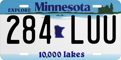 MN license plate 284LUU