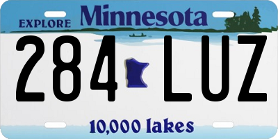 MN license plate 284LUZ