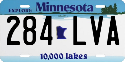 MN license plate 284LVA