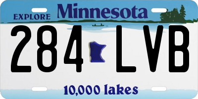 MN license plate 284LVB