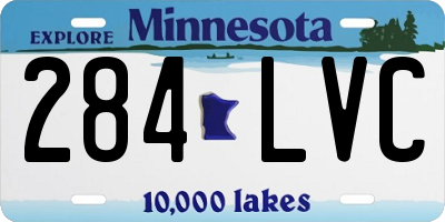 MN license plate 284LVC