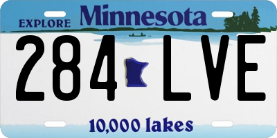 MN license plate 284LVE