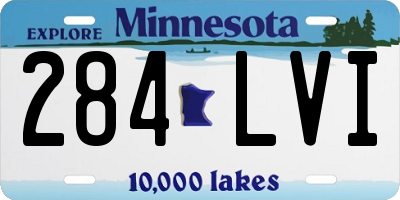 MN license plate 284LVI