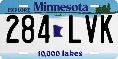 MN license plate 284LVK
