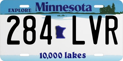MN license plate 284LVR