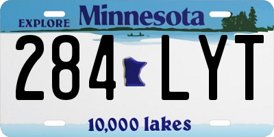 MN license plate 284LYT