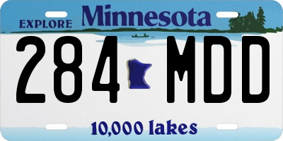 MN license plate 284MDD
