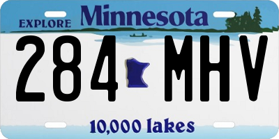 MN license plate 284MHV