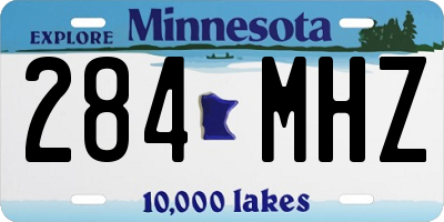 MN license plate 284MHZ