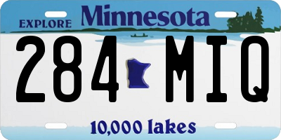 MN license plate 284MIQ
