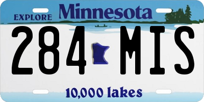 MN license plate 284MIS