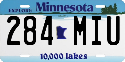MN license plate 284MIU