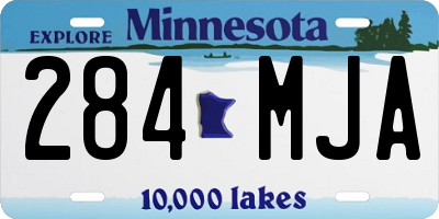 MN license plate 284MJA