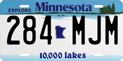MN license plate 284MJM
