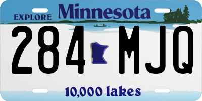 MN license plate 284MJQ