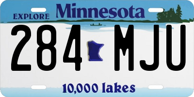 MN license plate 284MJU