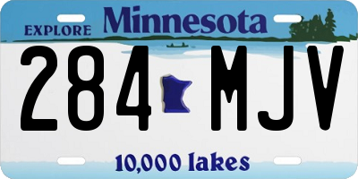 MN license plate 284MJV