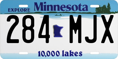 MN license plate 284MJX