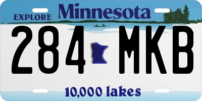 MN license plate 284MKB